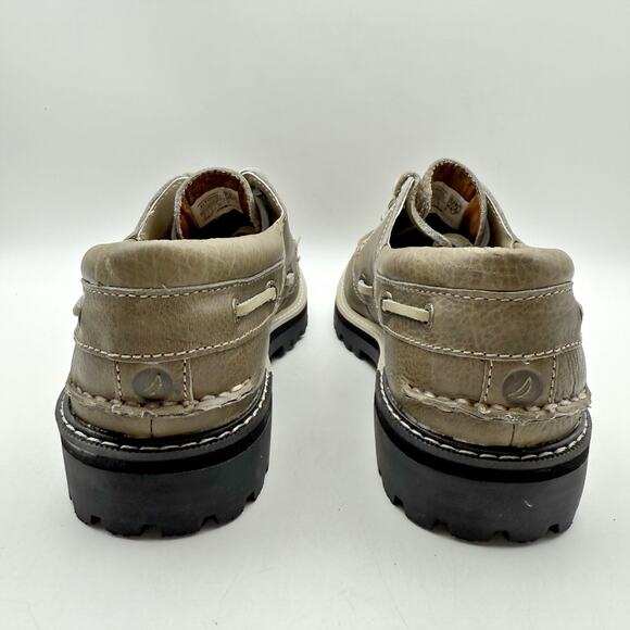Sperry Mens a/O Lug 3-Eye Boat Shoes US 9 M EU 42 Taupe Leather Waterproof NWOB - Picture 9 of 12